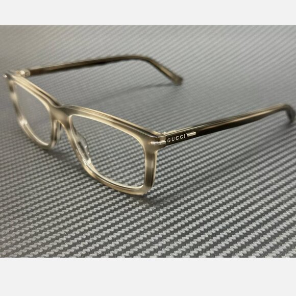 Gucci Havana Transparent 57mm Large Eyeglasses - Picture 1 of 5